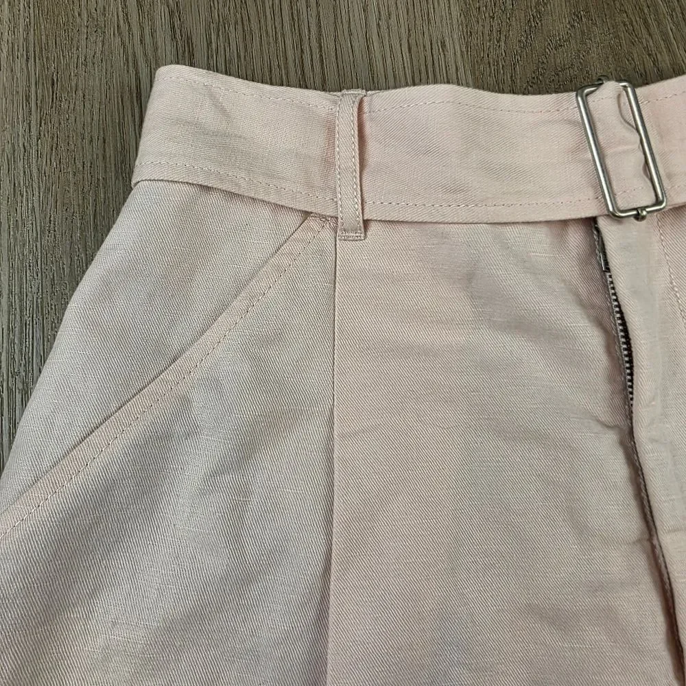 La Vie Rebecca Taylor Linen Blend Cloud Shorts Size 26